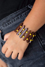 Load image into Gallery viewer, Coronado Cabana - Yellow (Brown Wood) Bracelet
