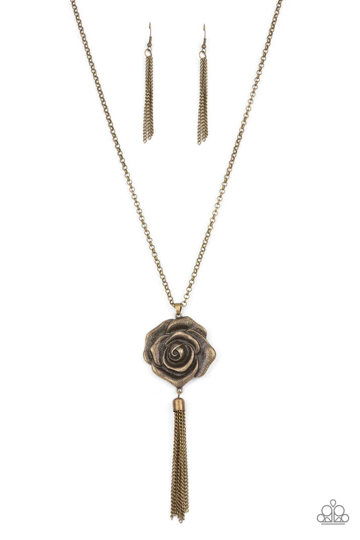 Rosy Redux-Brass Necklace