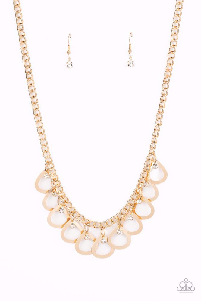TEAR-rifically Twinkling - Gold Necklace
