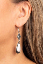 Load image into Gallery viewer, Montana Mountains - White (Marble) Earring
