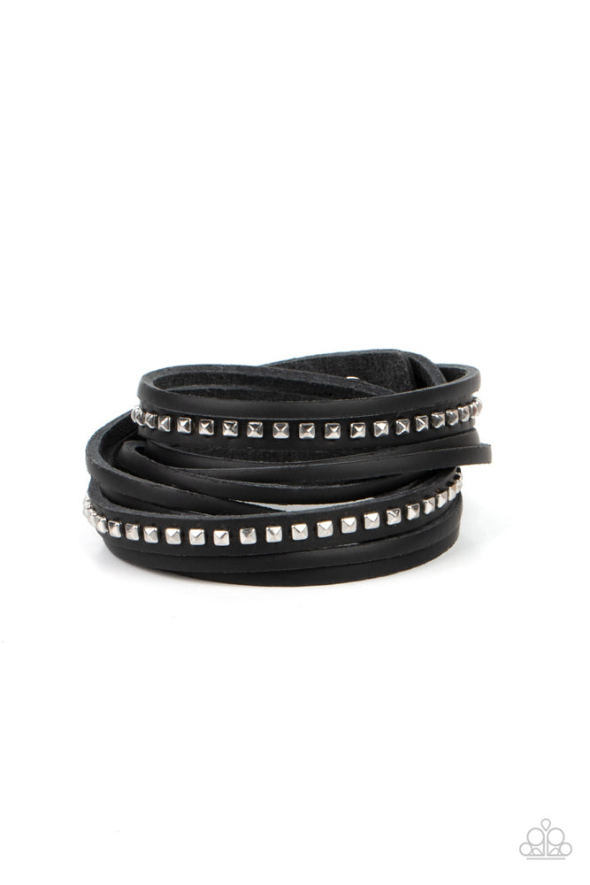 Studded Sensation - Black Urban Bracelet