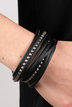 Load image into Gallery viewer, Studded Sensation - Black Urban Bracelet
