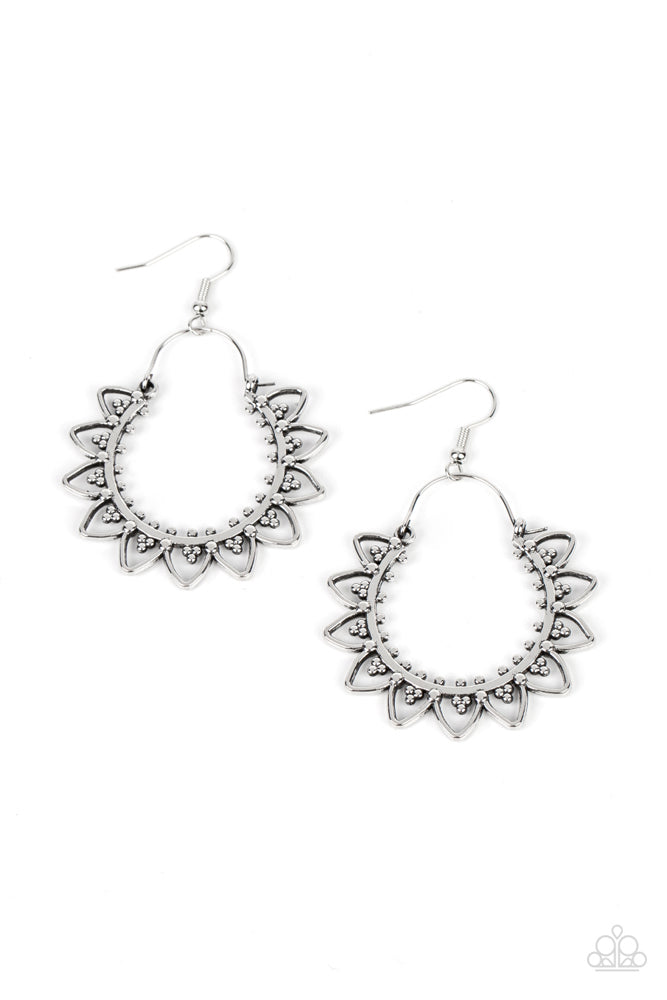 Botanical Tambourine - Silver Earring