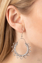 Load image into Gallery viewer, Botanical Tambourine - Silver Earring
