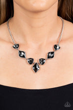 Load image into Gallery viewer, Glittering Geometrics - Silver (Smoky) Necklace
