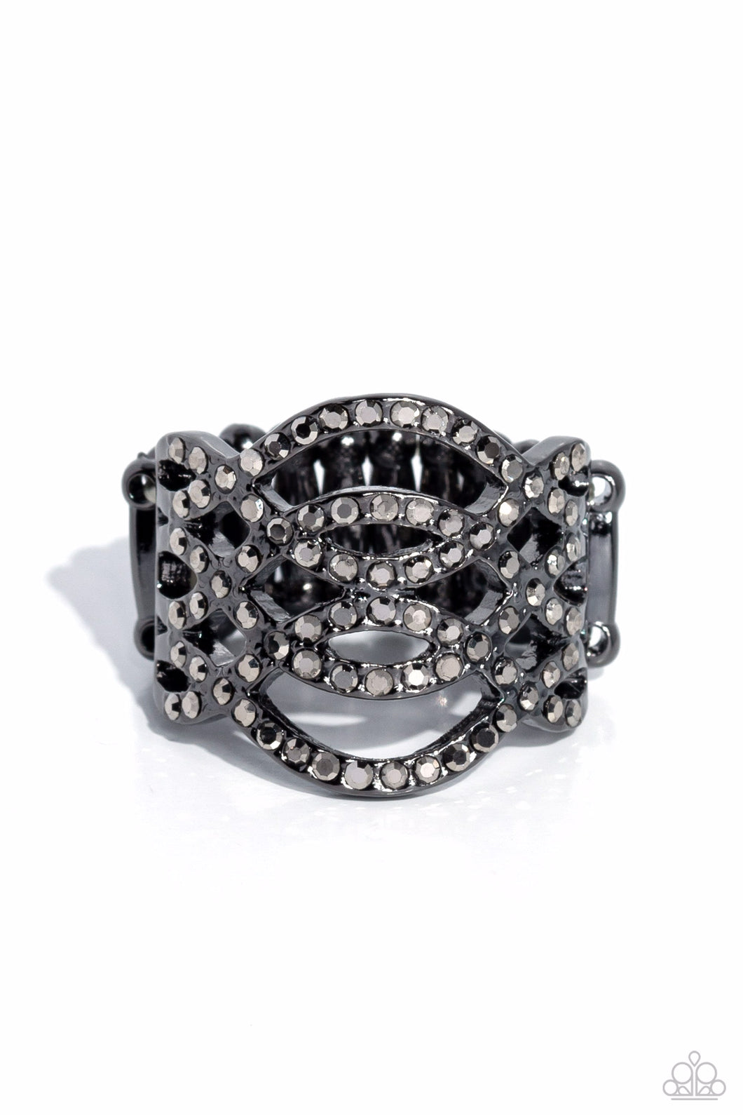 Interlocked Impression - Black (Gunmetal) Ring