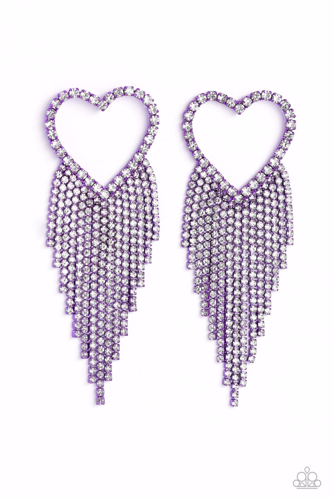 Sumptuous Sweethearts - Purple Post Earring