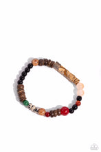 Load image into Gallery viewer, I WOOD Be So Lucky - Orange (Multi Bead) Bracelet
