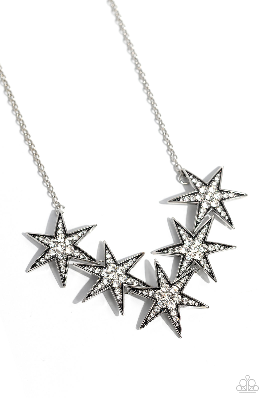 Rockstar Ready - White (Rhinestone Star) Necklace