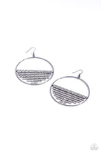 Load image into Gallery viewer, Fierce Fringe - Black (Gunmetal Hoop) Earring
