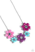 Load image into Gallery viewer, Well-Mannered Whimsy - Pink (Multi Flower) Necklace
