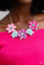 Load image into Gallery viewer, Well-Mannered Whimsy - Pink (Multi Flower) Necklace
