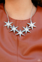 Load image into Gallery viewer, Rockstar Ready - White (Rhinestone Star) Necklace
