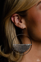 Load image into Gallery viewer, Fierce Fringe - Black (Gunmetal Hoop) Earring

