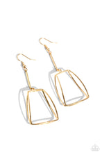 Load image into Gallery viewer, Trapezoidal Transcendence - Gold Earring
