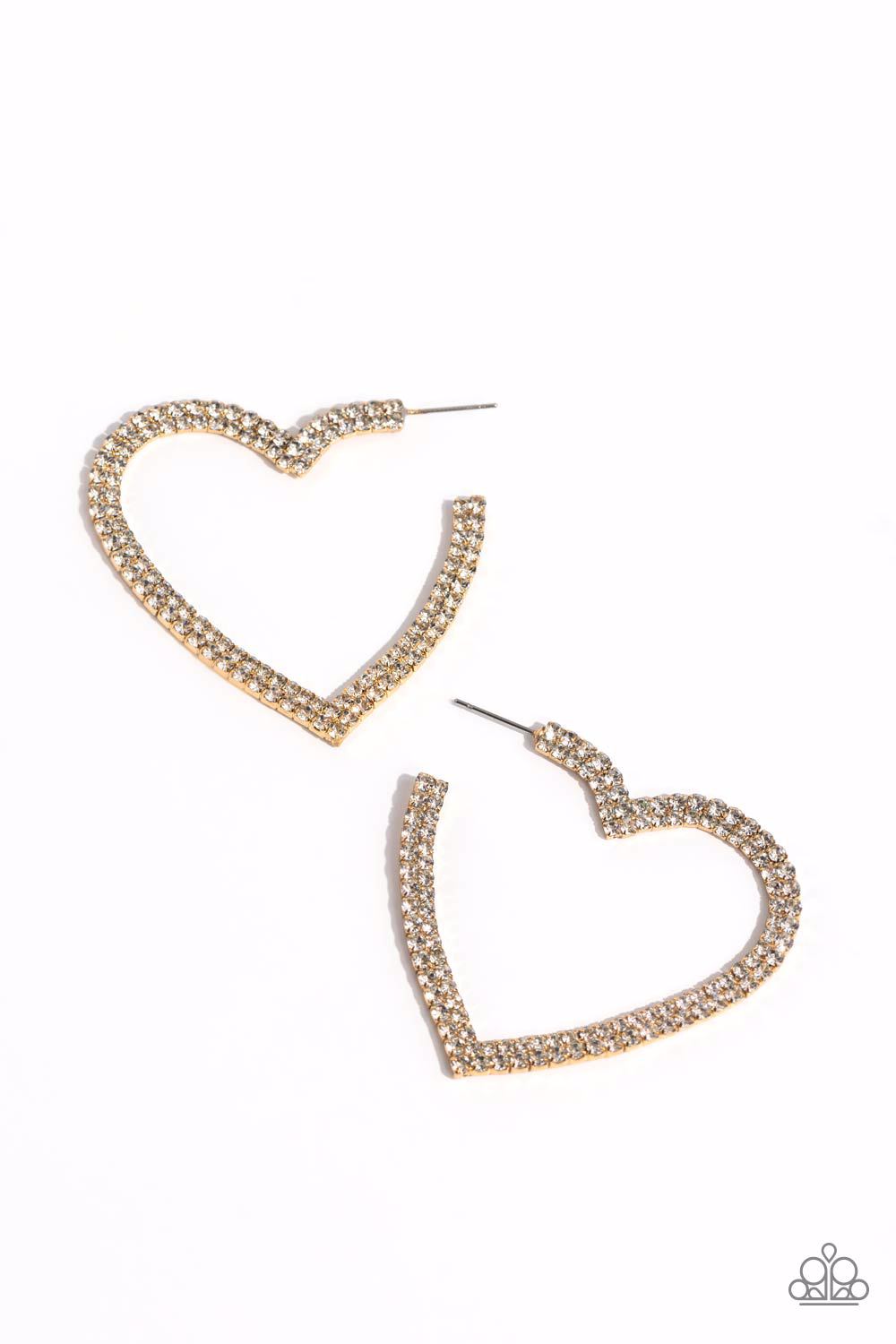 Sweetheart Sequence - Gold (Heart-Shaped) Hoop Earring