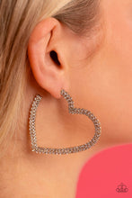 Load image into Gallery viewer, Sweetheart Sequence - Gold (Heart-Shaped) Hoop Earring
