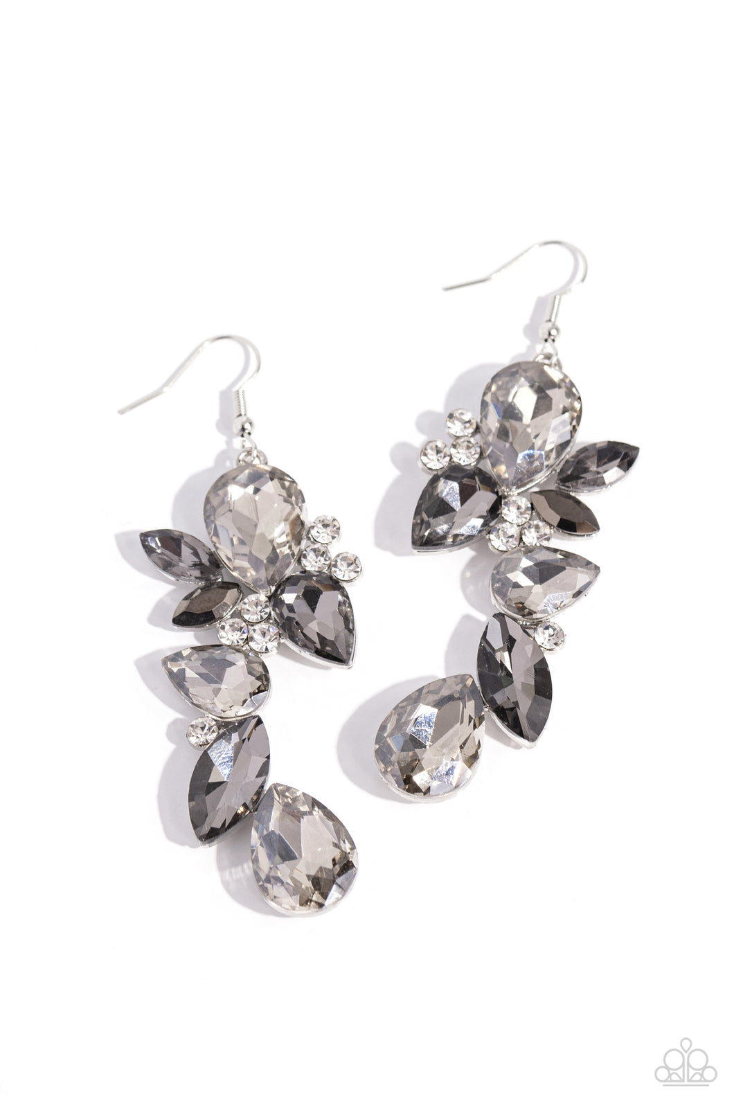 Fancy Flaunter - Silver (Hematite) Earring