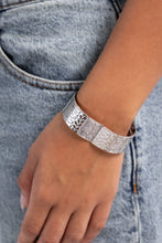 Load image into Gallery viewer, Textured Traveler - Silver Bracelet
