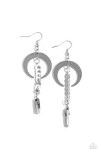 Load image into Gallery viewer, Lounging Laurel - Silver (Hematite) Earring
