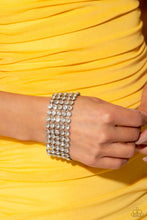 Load image into Gallery viewer, GLASSY Gallery - White (Rhinestone) Bracelet (LOP-1223)

