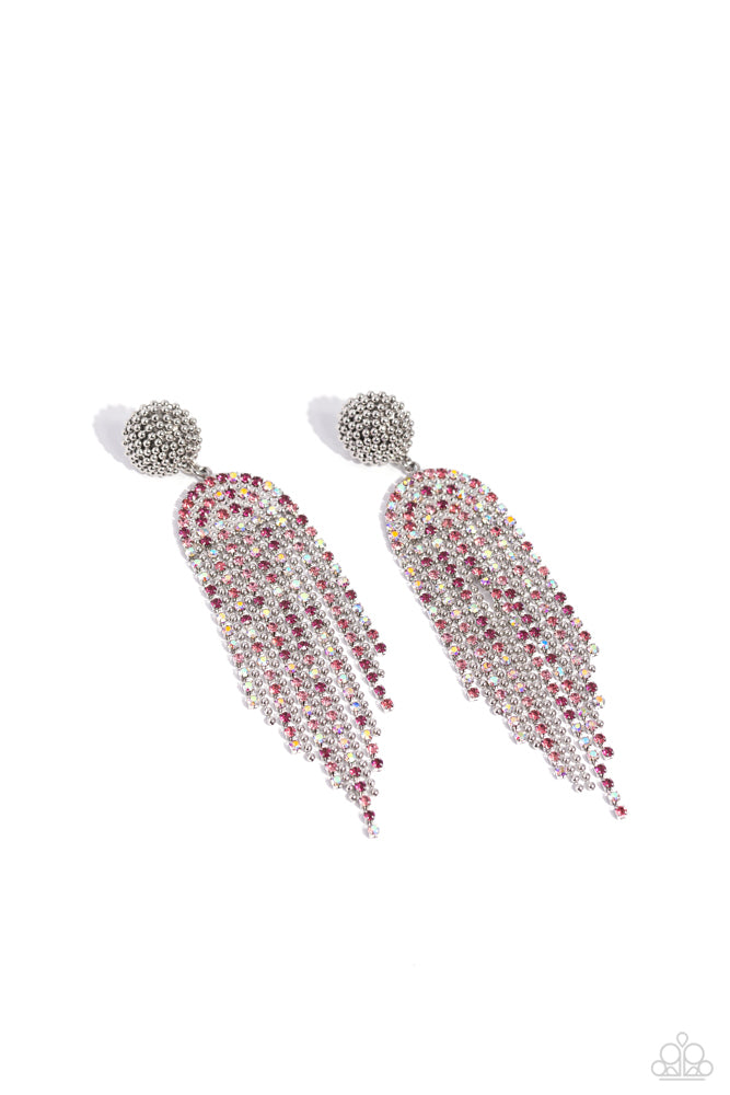 A Toast to You - Pink Post Earring