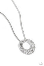 Load image into Gallery viewer, Scintillating Spiral - White (Rhinestone and Pearl) Necklace
