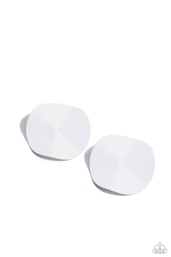 Moody Masterpiece - White (Post) Earring