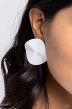 Load image into Gallery viewer, Moody Masterpiece - White (Post) Earring
