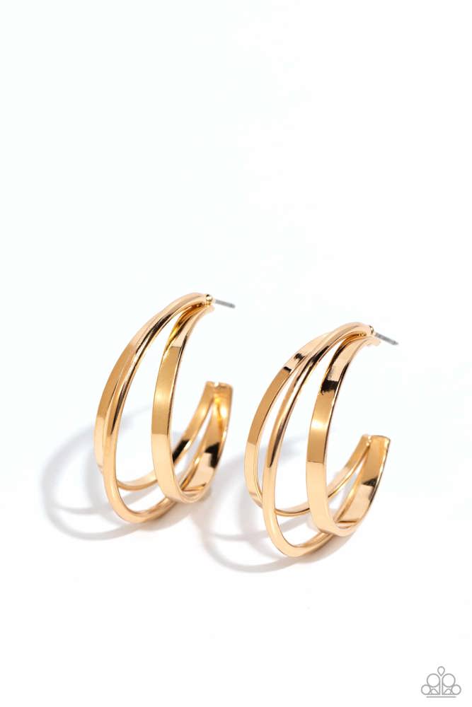 Curly Charisma - Gold (Hoop) Earring