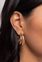 Load image into Gallery viewer, Curly Charisma - Gold (Hoop) Earring
