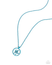 Load image into Gallery viewer, Abstract ASL - Blue (Turquoise Hue) Necklace
