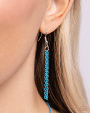 Load image into Gallery viewer, Abstract ASL - Blue (Turquoise Hue) Necklace
