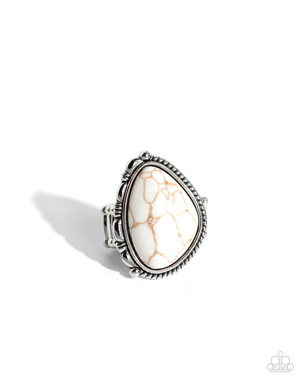 Tundra Rotunda - White (Marble Stone) Ring