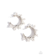 Load image into Gallery viewer, Elite Expense - White Hoop Earring
