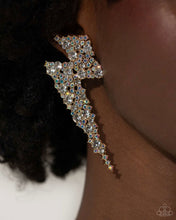 Load image into Gallery viewer, Electric Effulgence - Gold (Lightning Bolt) Earring
