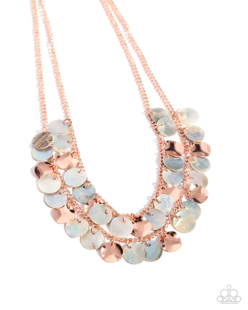 Flickering Finesse - Copper  (Shiny) Necklace