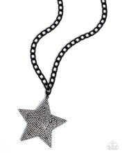 Load image into Gallery viewer, Stellar Selfie - Black (Painted Star) Necklace
