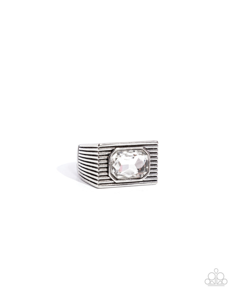 Knockout Tournament - White (Emerald-Cut) Ring