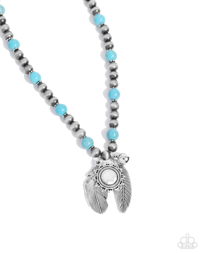 Steady Stones - Blue (Turquoise Stone Bead) Necklace