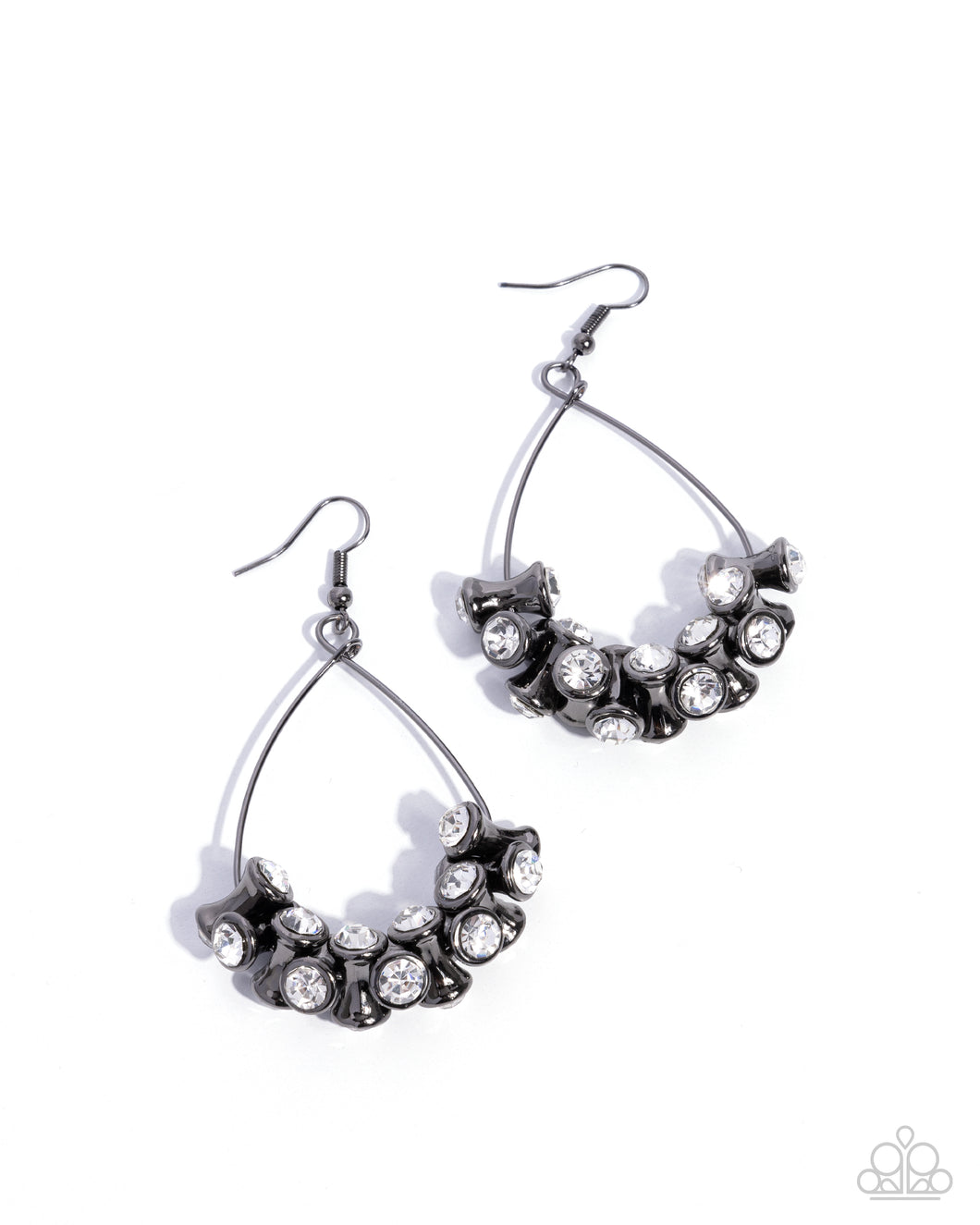 Courageous Chandelier - Black (Gunmetal) earring