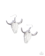 Load image into Gallery viewer, Southwestern Skull - White (Bull Skull) Earring
