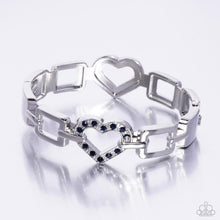 Load image into Gallery viewer, Flashy Fondness - Blue (Heart) Bracelet
