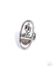 Load image into Gallery viewer, Southwestern Sketch - Brown (Turquoise Stone) Ring
