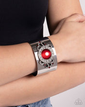 Load image into Gallery viewer, Paisley Princess - Red Cuff Bracelet
