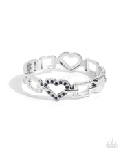 Load image into Gallery viewer, Flashy Fondness - Blue (Heart) Bracelet
