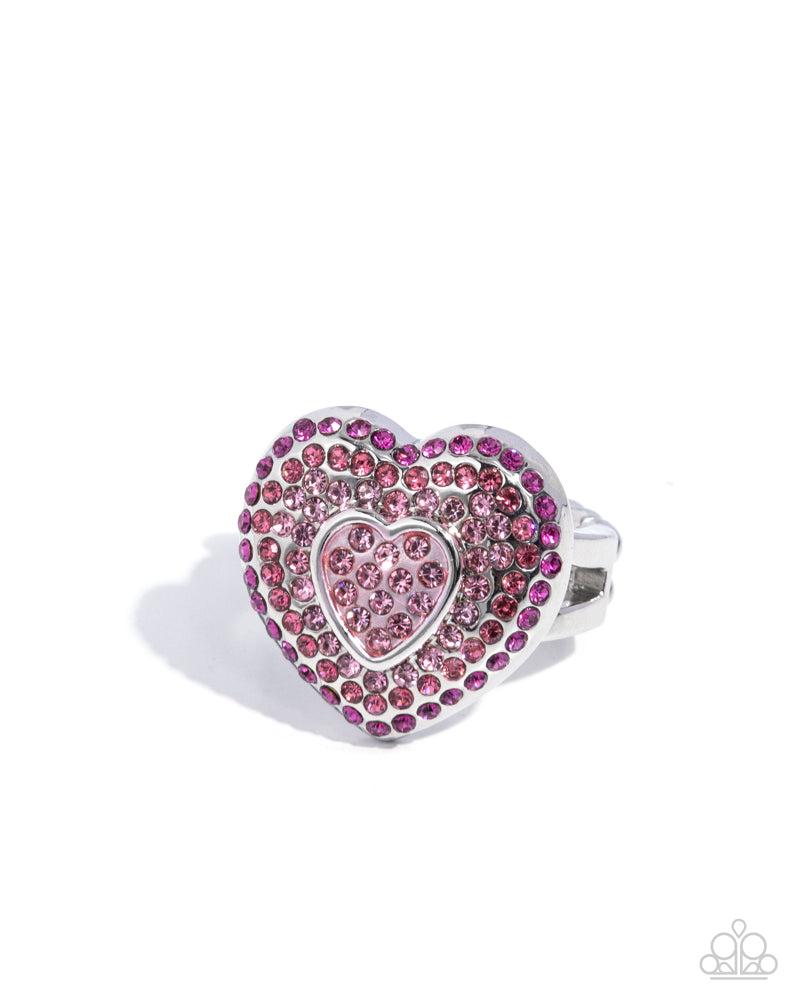 Radiant Resplendence - Pink (Heart)  Ring