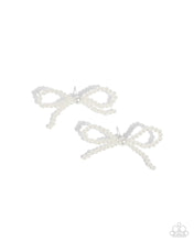 Load image into Gallery viewer, Better Ballerina - White (Pearl) Bow Earring
