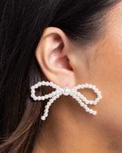 Load image into Gallery viewer, Better Ballerina - White (Pearl) Bow Earring
