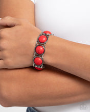 Load image into Gallery viewer, Stony Session - Red (Marbled Stone) Bracelet
